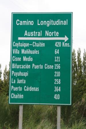 Carretera von Coihaique nach Norden